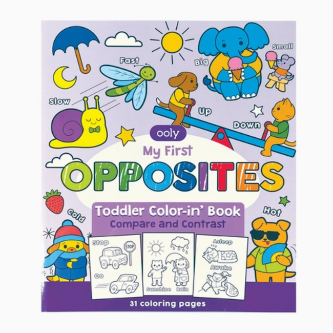 Toddler Coloring Book - Opposites