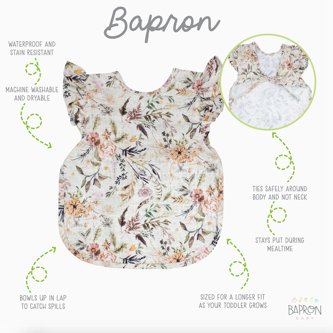 Delilah Floral Flutter Bapron