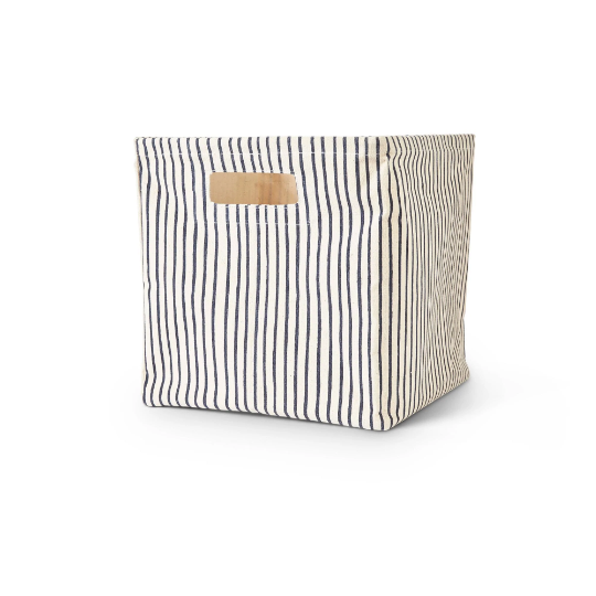 Printed Cube - Stripes Away Ink Blue