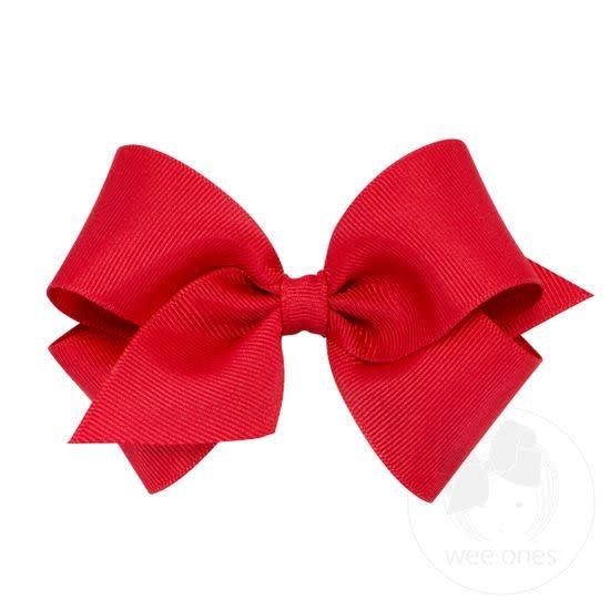 Small Solid Grosgrain Basic Bow - 3