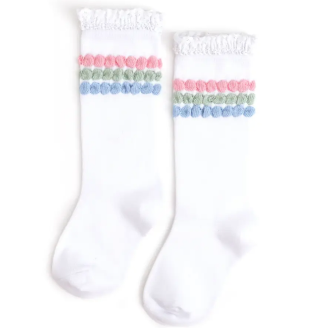 Winter Bubble Lace Top Knee High Socks