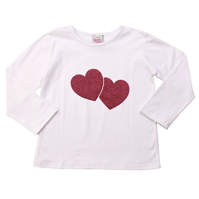 Red Double Heart Long Sleeve T-Shirt