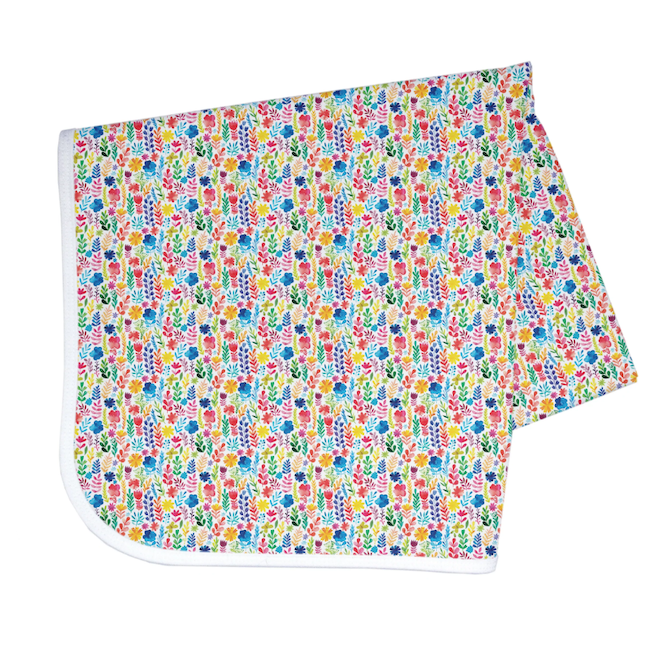 Rainbow Watercolor Floral Splash Mat