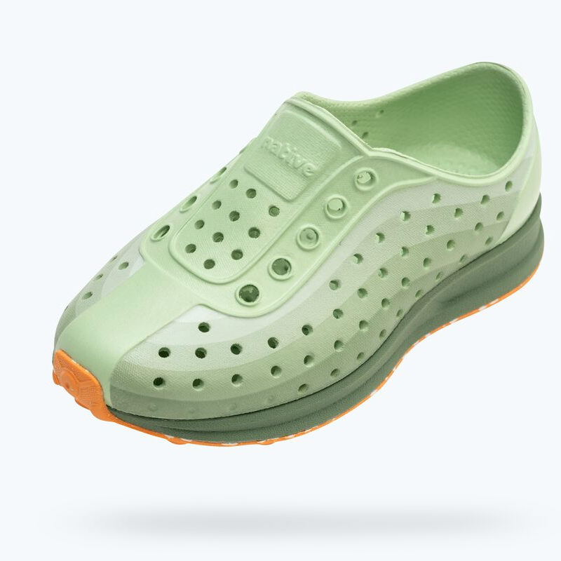 Native Shoes Robbie Print Child/Youth Fig Green/ Loch Green